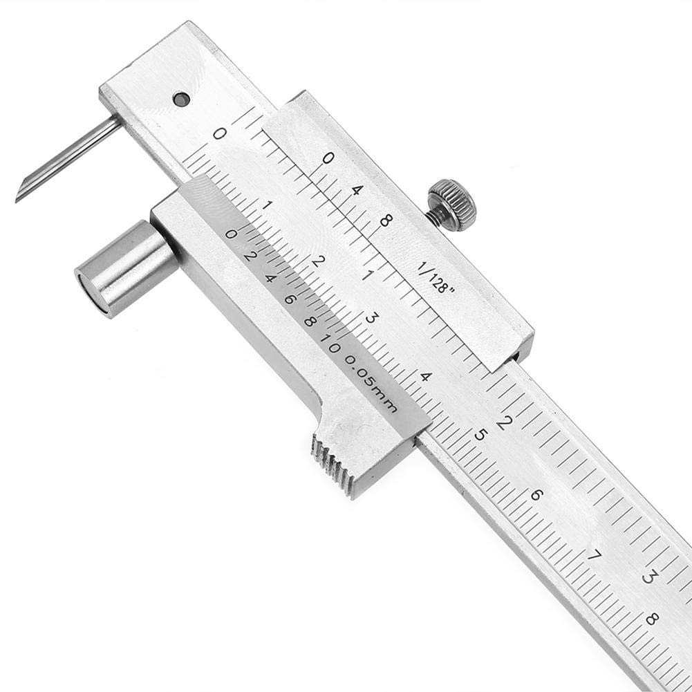 Digitaler Messschieber, 0-200 mm, tragbarer Messschieber aus Edelstahl mit scharfer Spitze für Holz,
