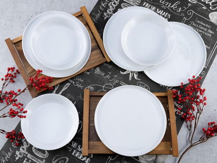 CREATABLE 16737, Serie Chef Collection WEISS, Geschirrset, Tafelservice 12 teilig, Weiss Tafelservic
