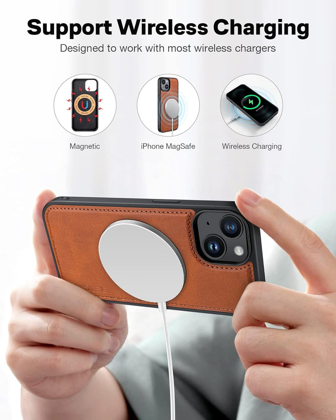 OCASE Abnehmbare Hülle iPhone 14 Handyhülle 5G[Magnetische Hülle] [Kabelloses Laden] [Displayschutz]