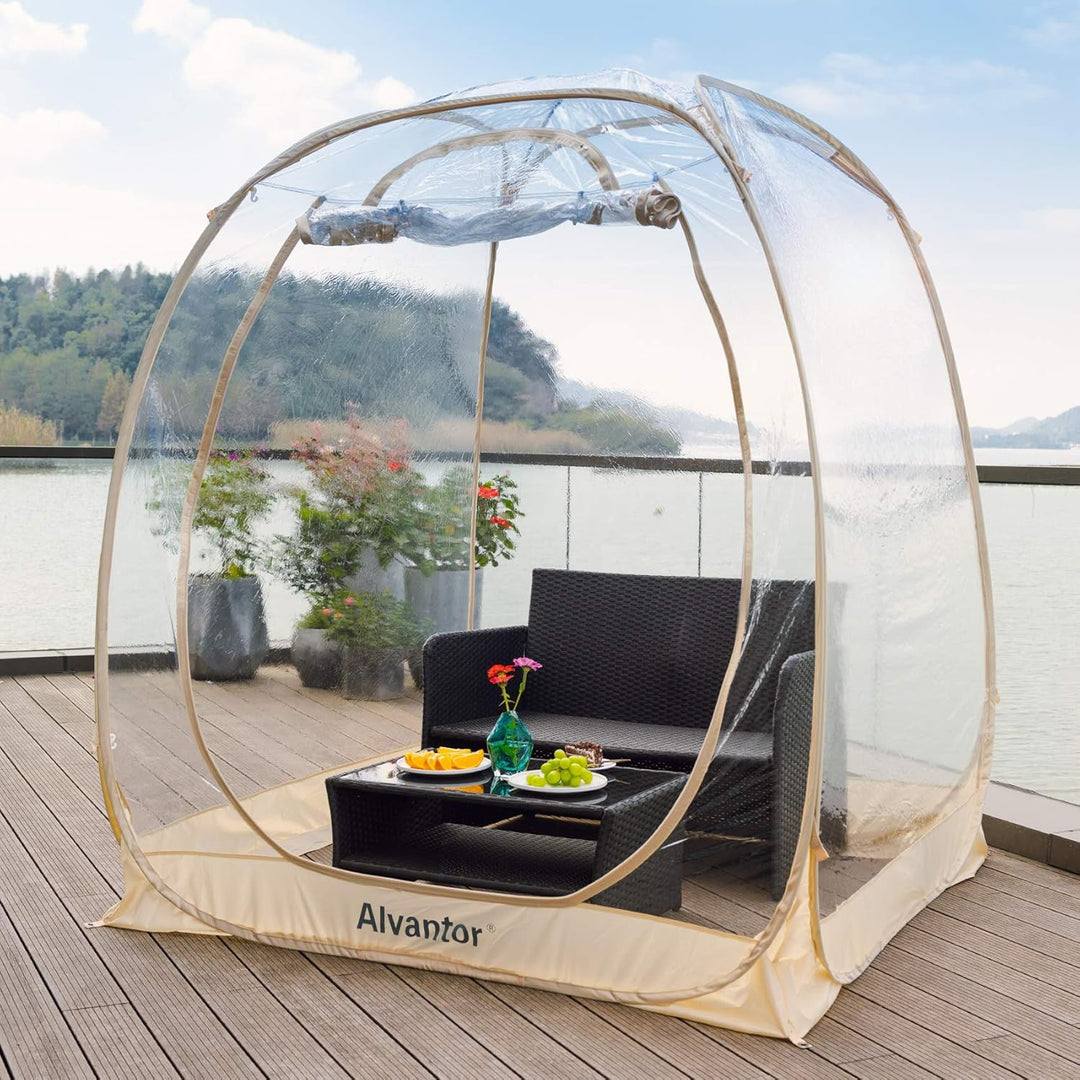 Alvantor Pop-Up-Bubble-Zelt, Instant Iglu-Zelt für 2 bis 3 Personen, Sichtschutzhaus für Terrasse, g