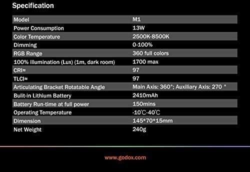 Godox M1 RGB Kreative LED-Beleuchtung