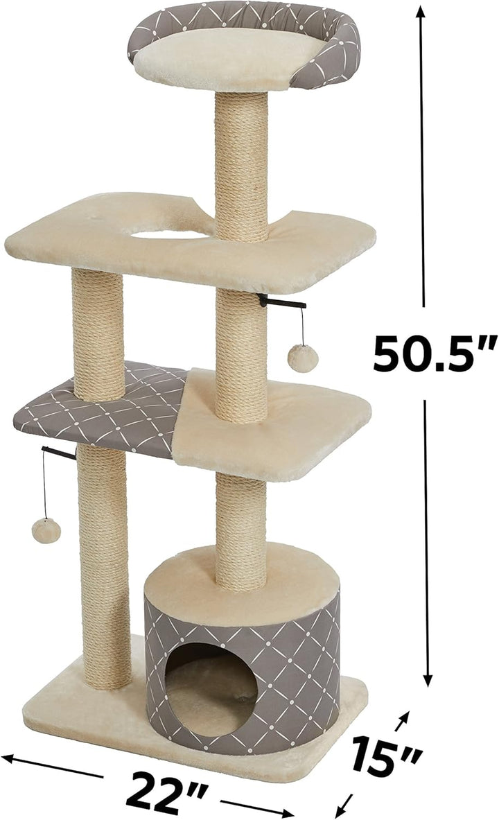 Midwest Homes for Pets Kratzbaum, Modell 138T-MRD, Tower-Katzenmöbel, 5 Ebenen, mit Sisal umwickelte