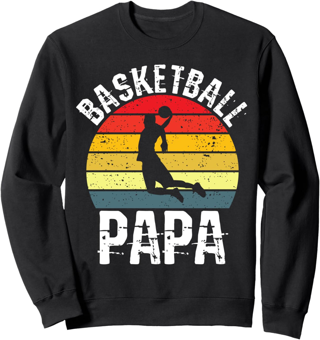 Basketball Papa Basketballspieler Dad Vatertag Sweatshirt