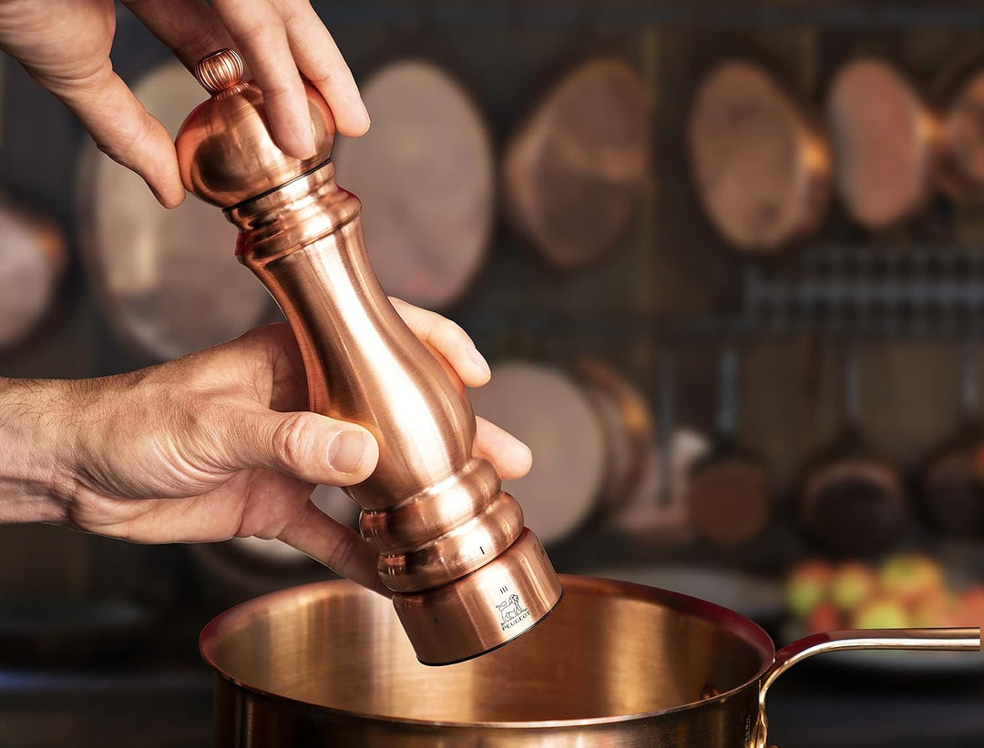 PEUGEOT - Pfeffermühle Paris Chef u‘Select 22 cm + Pfeffer - Aus Edelstahl - 6 voreingestellte Mahlg