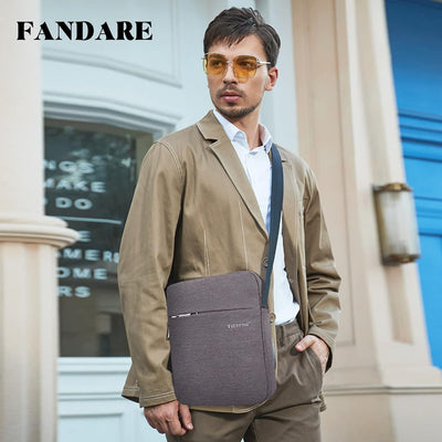 FANDARE Umhängetasche Herren Arbeitstasche Messenger Bag Schultertasche Herrentasche Kuriertasche zu