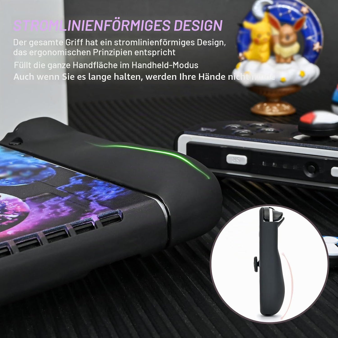 DLseego Schutzhülle Kompatibel mit Switch OLED,Schlanke Weiche Dockable Schutzhülle mit 4 Switch Joy