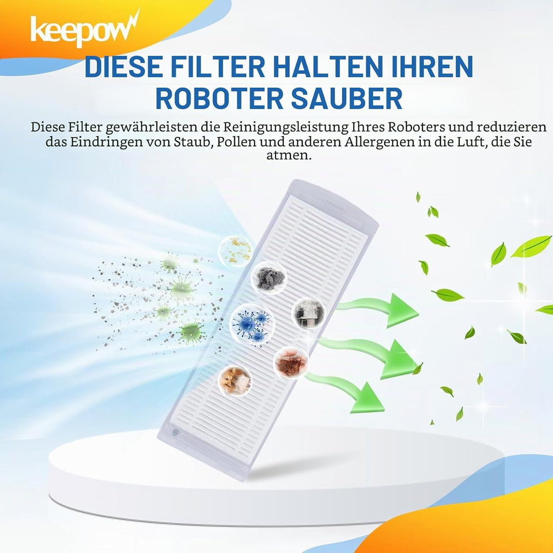 KEEPOW Zubehör für Xiaomi Mop Pro/Mi Robot Vacuum Mop P, Ersatzteile für Xiaomi Robot 2S Zubehör, 18