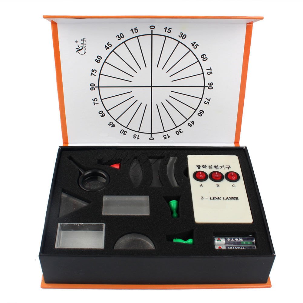 TuToy Physikalisches Optisches Experiment Set Konkav/Konvex Objektiv Dreieckigen Prisma-Test