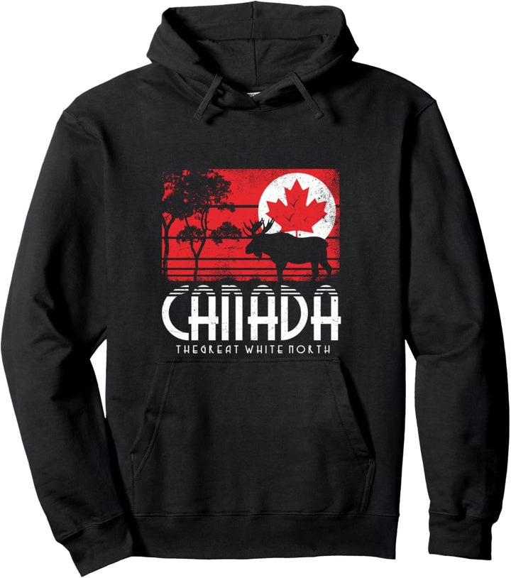 Kanadisches Ahornblatt Retro Canada Flagge Kanada Pullover Hoodie