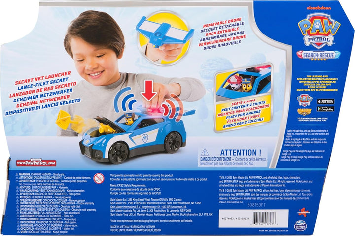 PAW PATROL - Search & Rescue: Launch N Rescue Cruiser, Extragrosses Fahrzeug mit Chase Figur, ca. 28