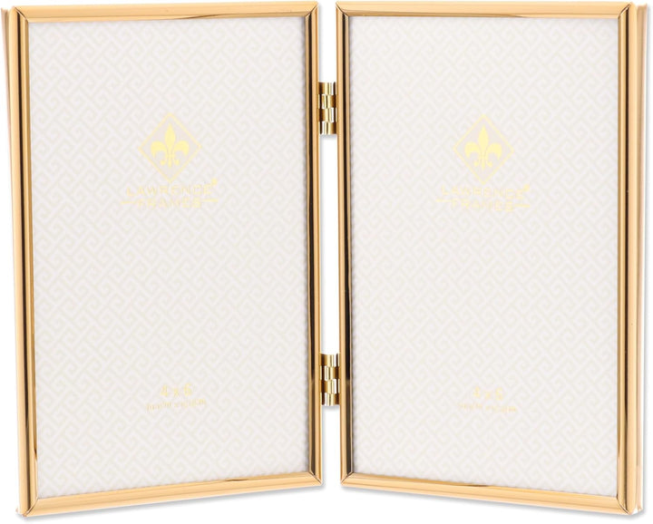 Lawrence Frames Doppel-Bilderrahmen, 10 x 15 cm, goldfarben, 4x6 Double 4x6 Double gold, 4x6 Double