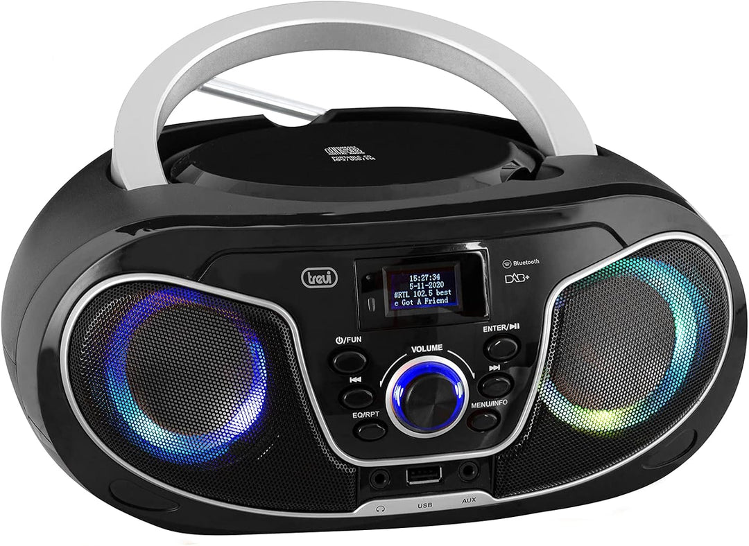Trevi CMP 588 DAB Tragbares Stereo mit DAB/DAB+ und FM mit RDS, Dot Matrix Display mit hoher Ablesba