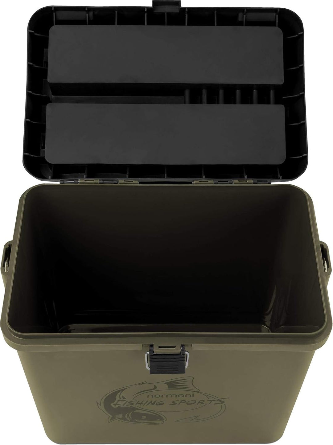 Sitzkiepe Angelobox Angel-Sitzbox Angelrucksack Angeltasche Angelkoffer Angler-Gerätekasten mit 4 Ta