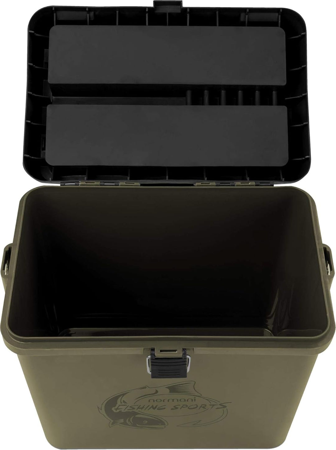 Sitzkiepe Angelobox Angel-Sitzbox Angelrucksack Angeltasche Angelkoffer Angler-Gerätekasten mit 4 Ta