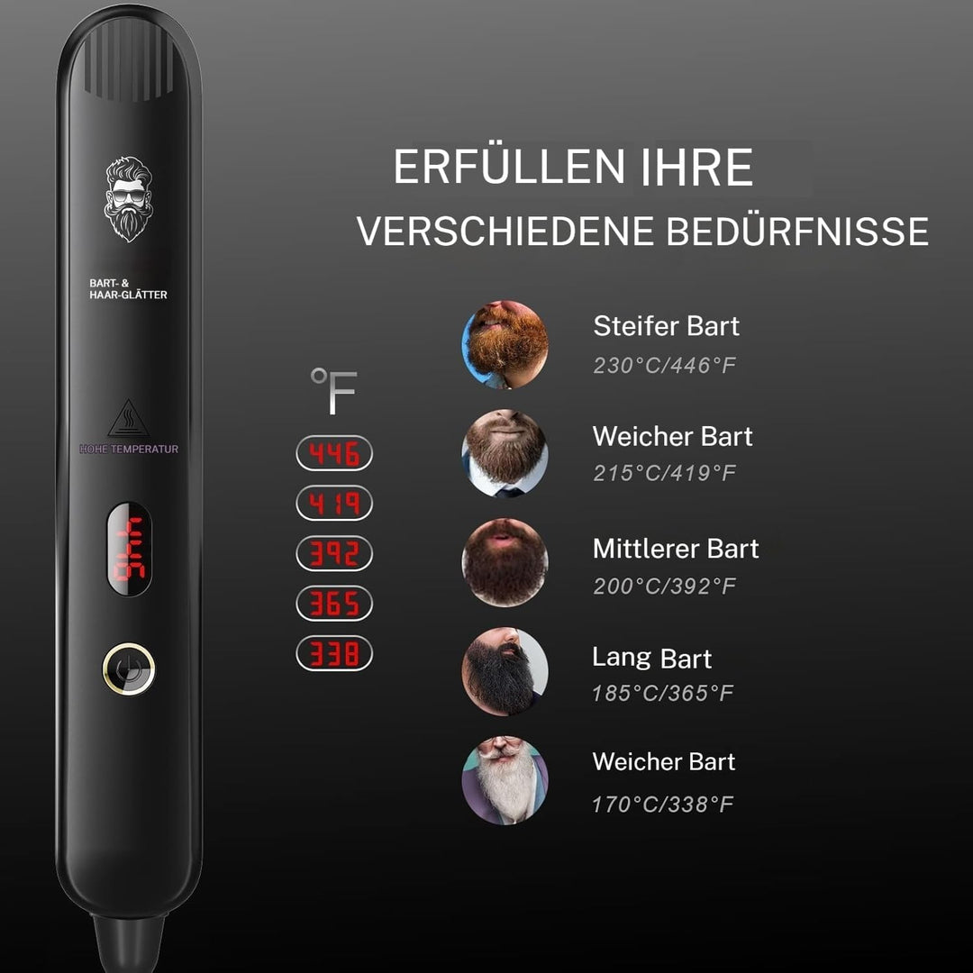 TENTEK Bartglätter Für Männer,Ultra-Fast Heating, Anti-Scalding Design, Negative-Ionen,Ionischer Glä