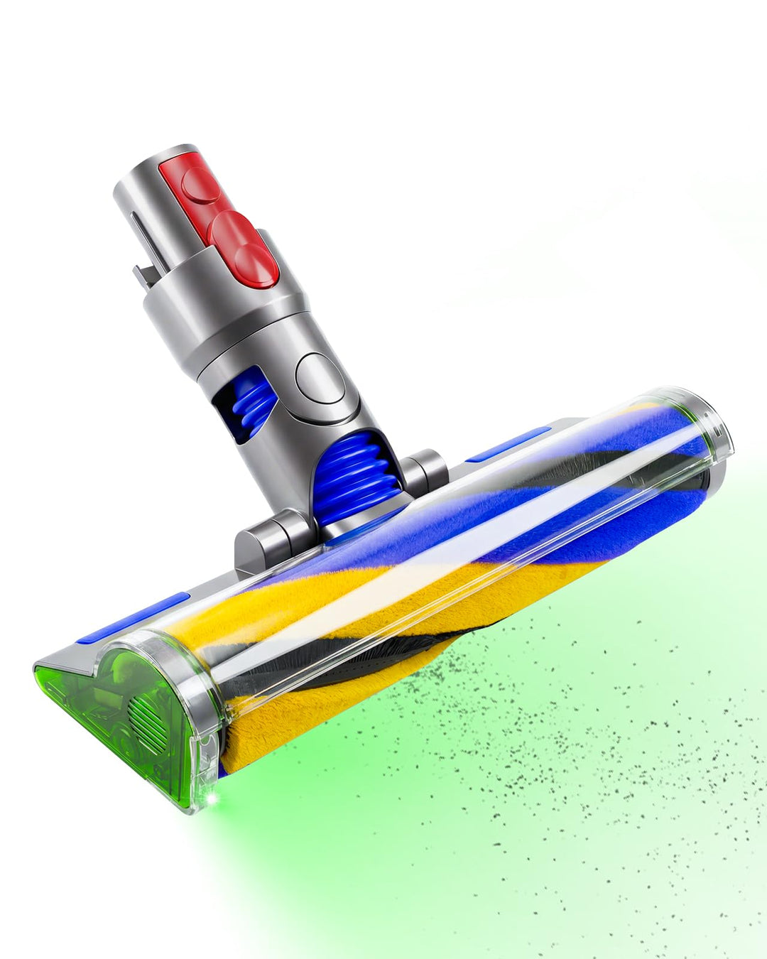 V15 Fluffy Optic Reinigungskopf für Dyson V15 V11 V10 V8 V7, Stauberkennung mit grünem Licht, Weichw