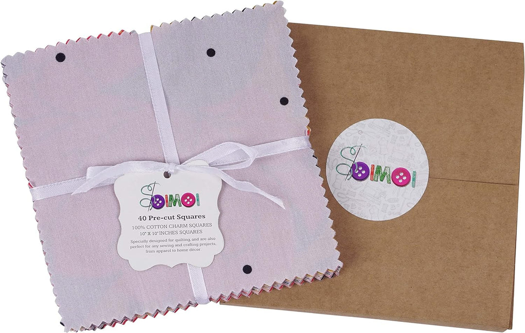 Soimoi Voraus 10 Zoll Druckt Baumwollstoff Bundel Quilting Quadrate Charme Pack Diy Patchwork Nahen