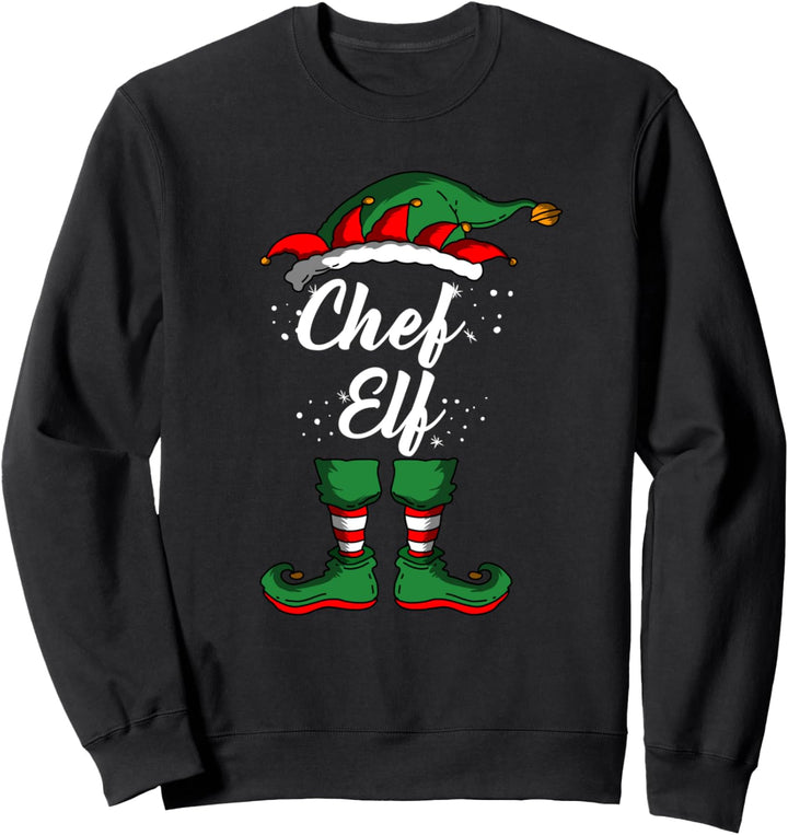 Chef Elf Elfenfamilie Kostüm Weihnachten Männer Herren Sweatshirt