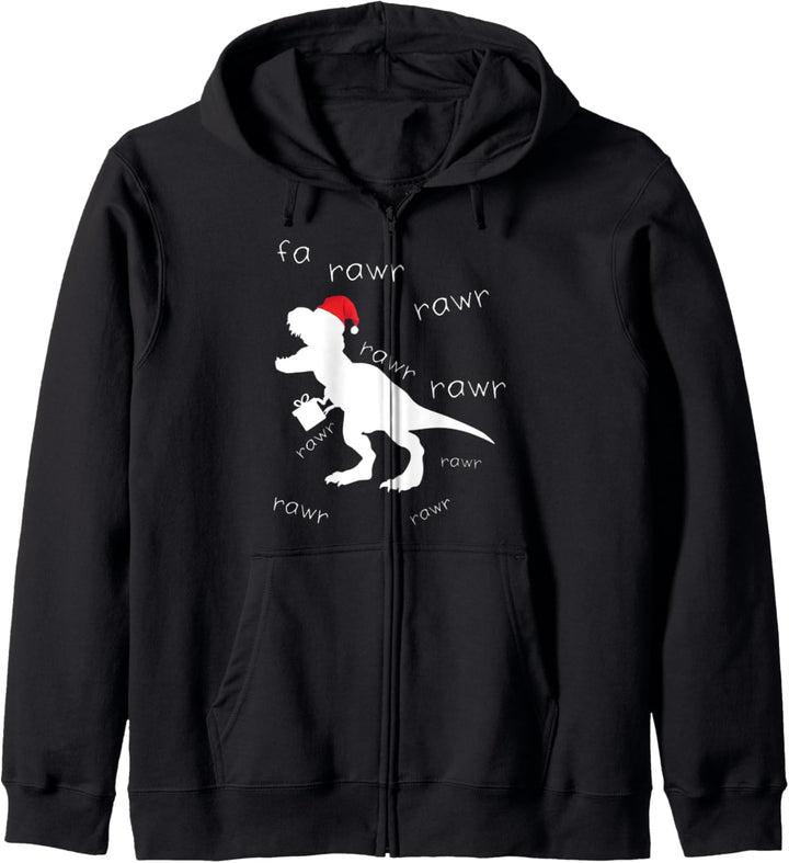 Singen Weihnachtsdinosaurier Santasaurus Rex Pyjama Shirts Kapuzenjacke