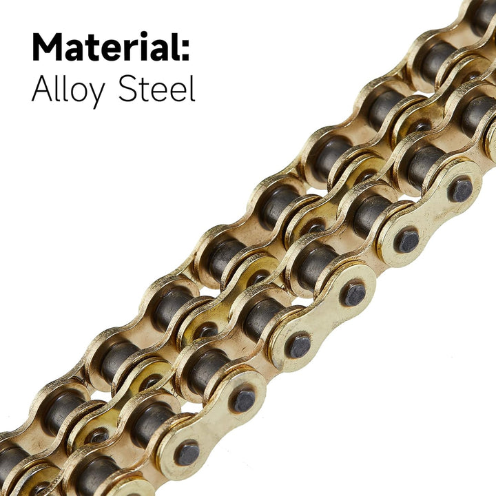 HILAKE 428 Motorradkette 140 Glieder Non O-Ring mit Verbindungsglied und Kettenbrecher Heavy Duty An