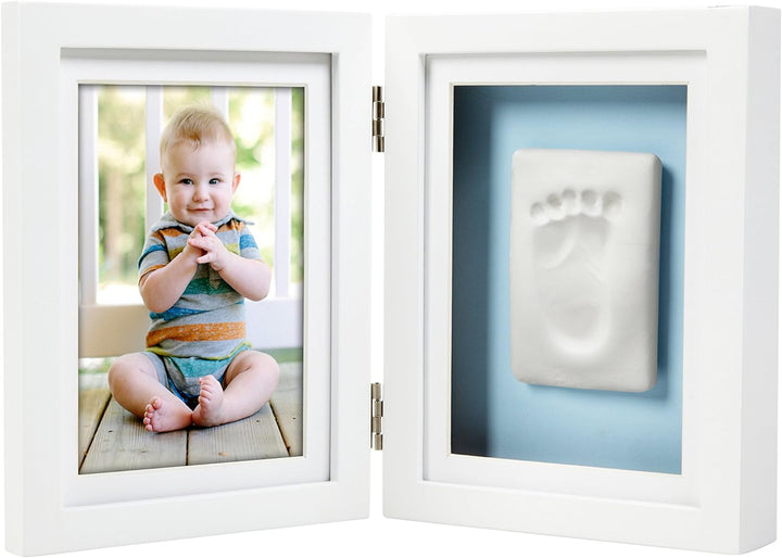Pearhead Babyprints Newborn Baby Handprint and Footprint Desk Photo Frame &amp; Impression Kit, Excellen