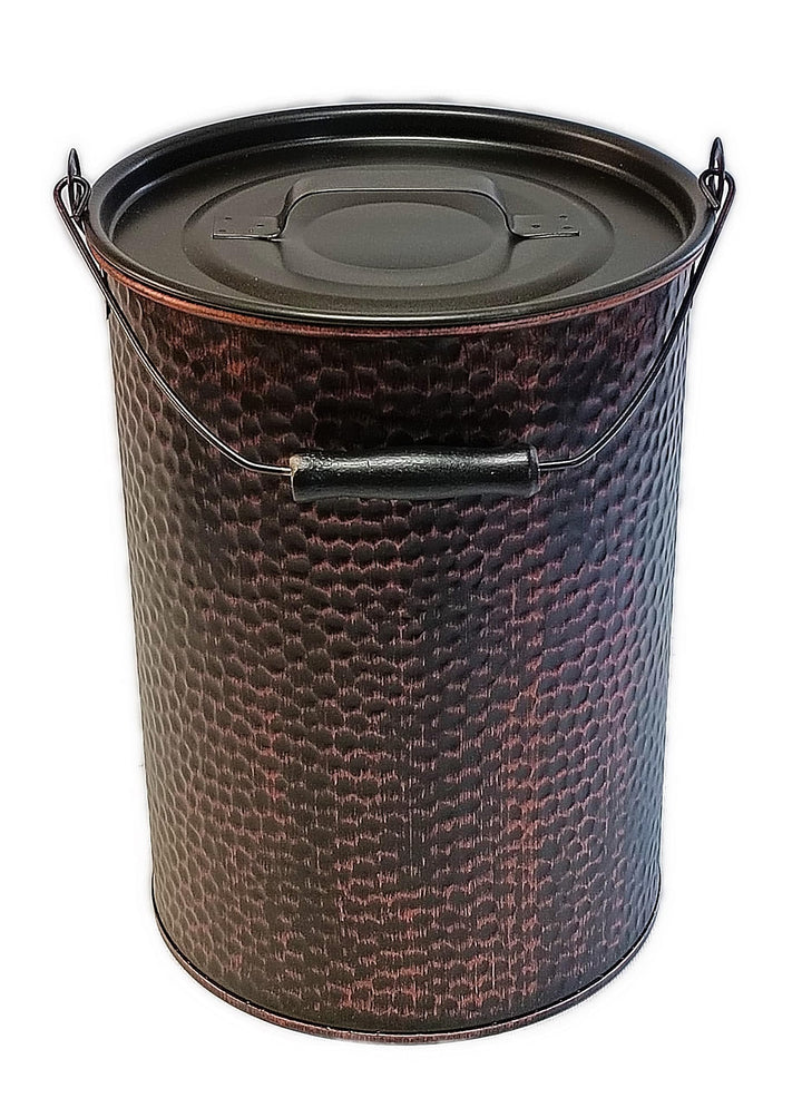 Ascheeimer 14oder25l,alteisen oder kupferfarben gehämmert 14l kupfer-gehämmert, 14l kupfer-gehämmert