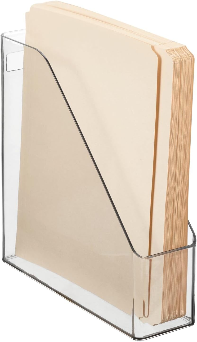 mDesign 8er-Set Stehsammler für Zeitschriften, Akten oder Umschläge – Zeitschriftenhalter aus Kunsts