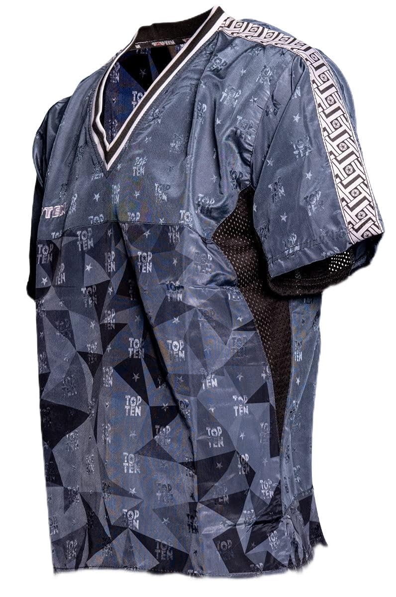 T-Shirt mit V-Ausschnitt zum Kickboxen „Kickboxjacke Prism“ Schwarz XL, Schwarz XL