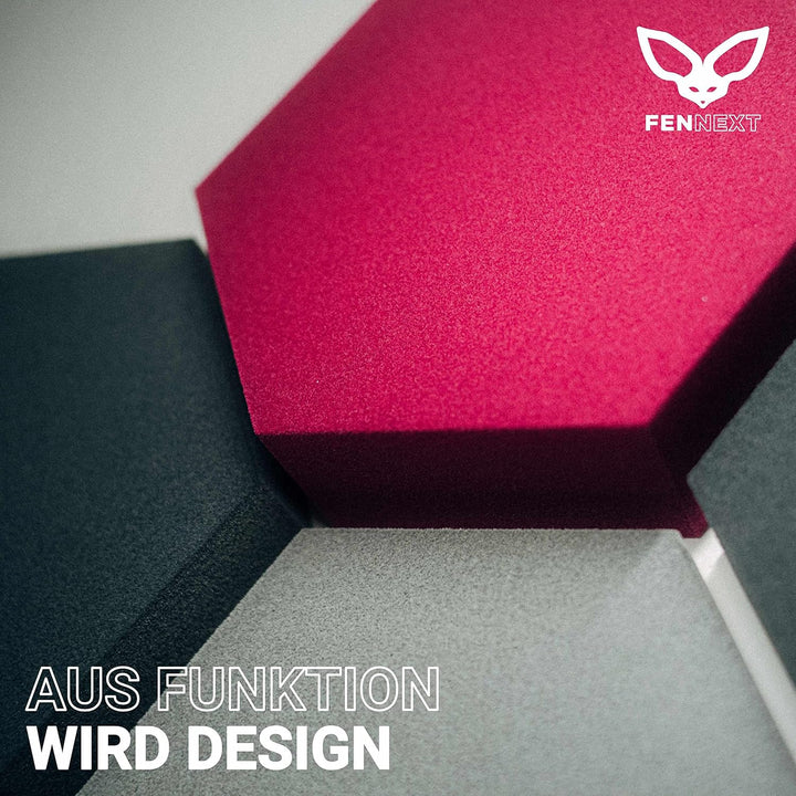 FENNEXT ® Velvet Schallabsorber Wand - Dekorative Hexagon Akustikpaneele für Gaming, YouTube Studio,