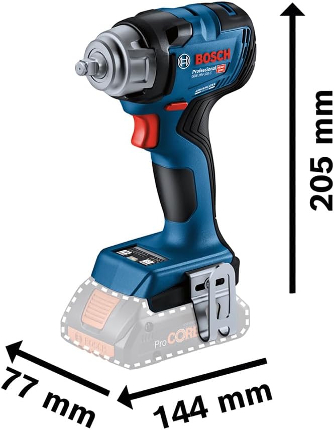 Bosch Professional 18V System Akku Drehschlagschrauber GDS 18V-320 C (320 Nm Anziehmoment und 540 Nm