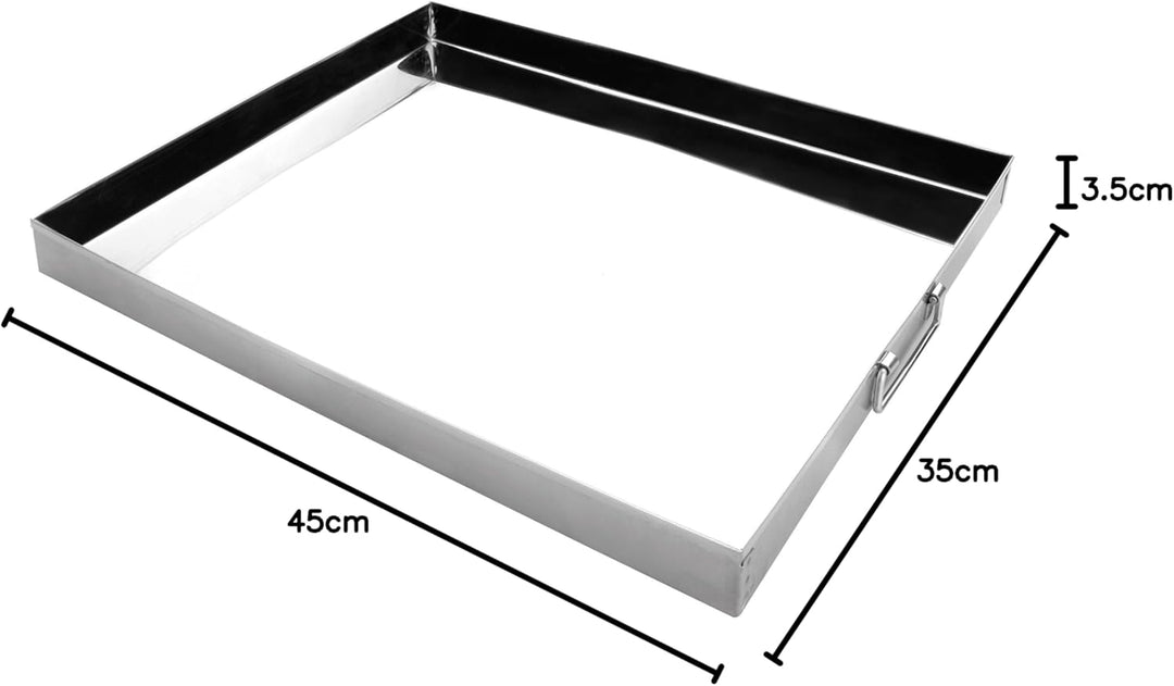 Ibili 652645 Empanada-Platte Edelstahl 45 x 35 cm 45 cm, 45 cm