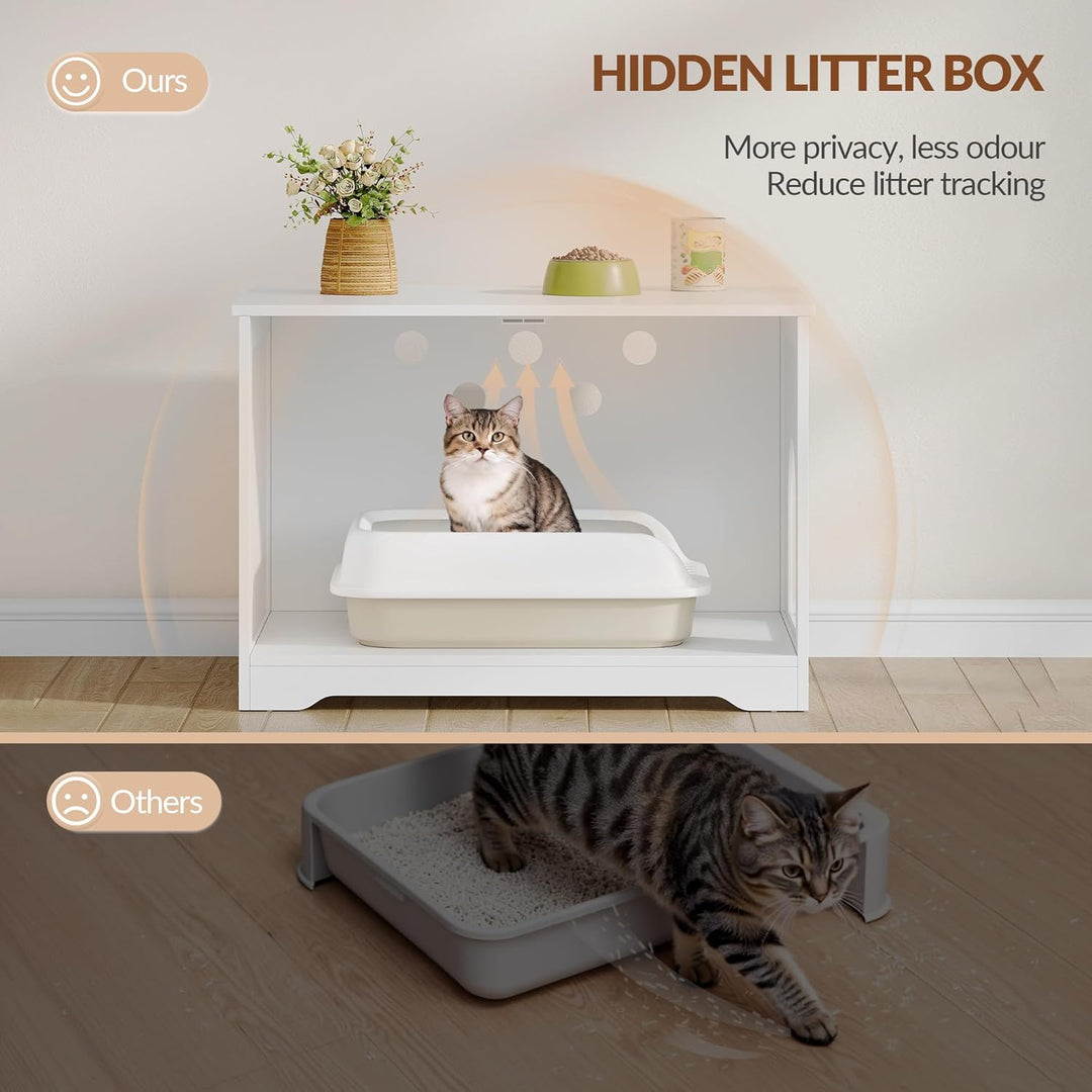 Katzenklo Schrank, Katzenklo Versteckt Schrank Möbel, Katzenhaus Holz, Katzenschrank Beistelltisch m