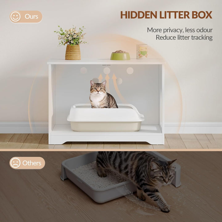 Katzenklo Schrank, Katzenklo Versteckt Schrank Möbel, Katzenhaus Holz, Katzenschrank Beistelltisch m
