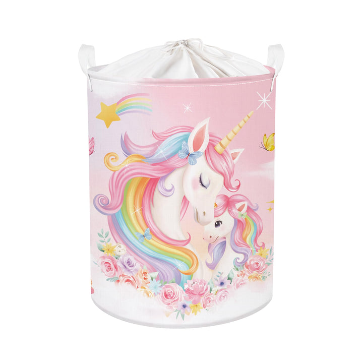 Entzückendes Einhorn Gross Wäschekorb Regenbogen Wolke Stoff Aufbewahrungskorb Kleidung Spielzeug Au
