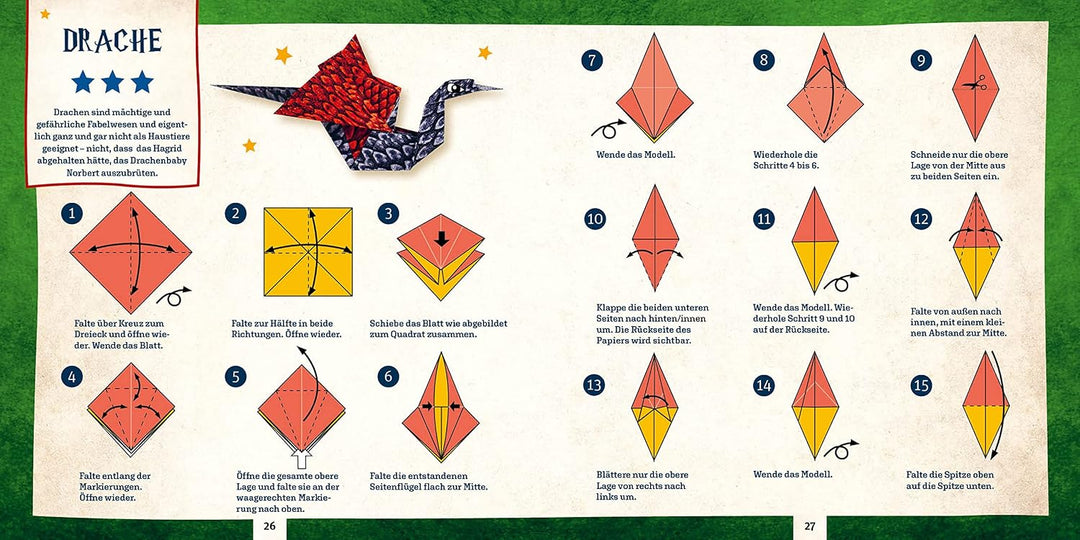 Das inoffizielle Origami für Potterheads: Mit 22 Faltanleitungen in drei Schwierigkeitsgraden und üb