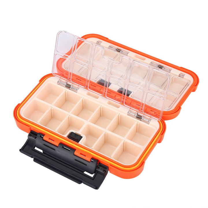 Angel Aufbewahrungsbox, 24 Slots Wasserdichte Angelköder Angelzubehör Aufbewahrungsbehälter(Orange )