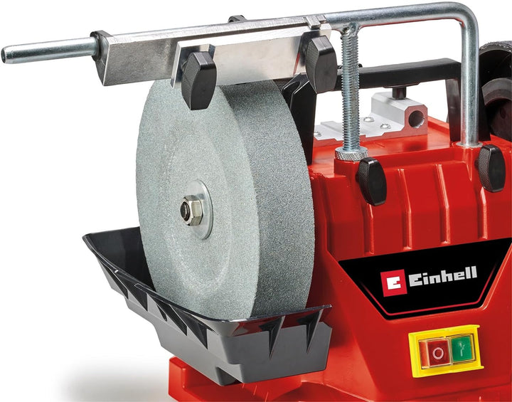 Einhell Nass-Schleifer TC-WG 200 (125 W, rostfreier Wassertank, inkl. Schleifstein, Winkellehre, Uni
