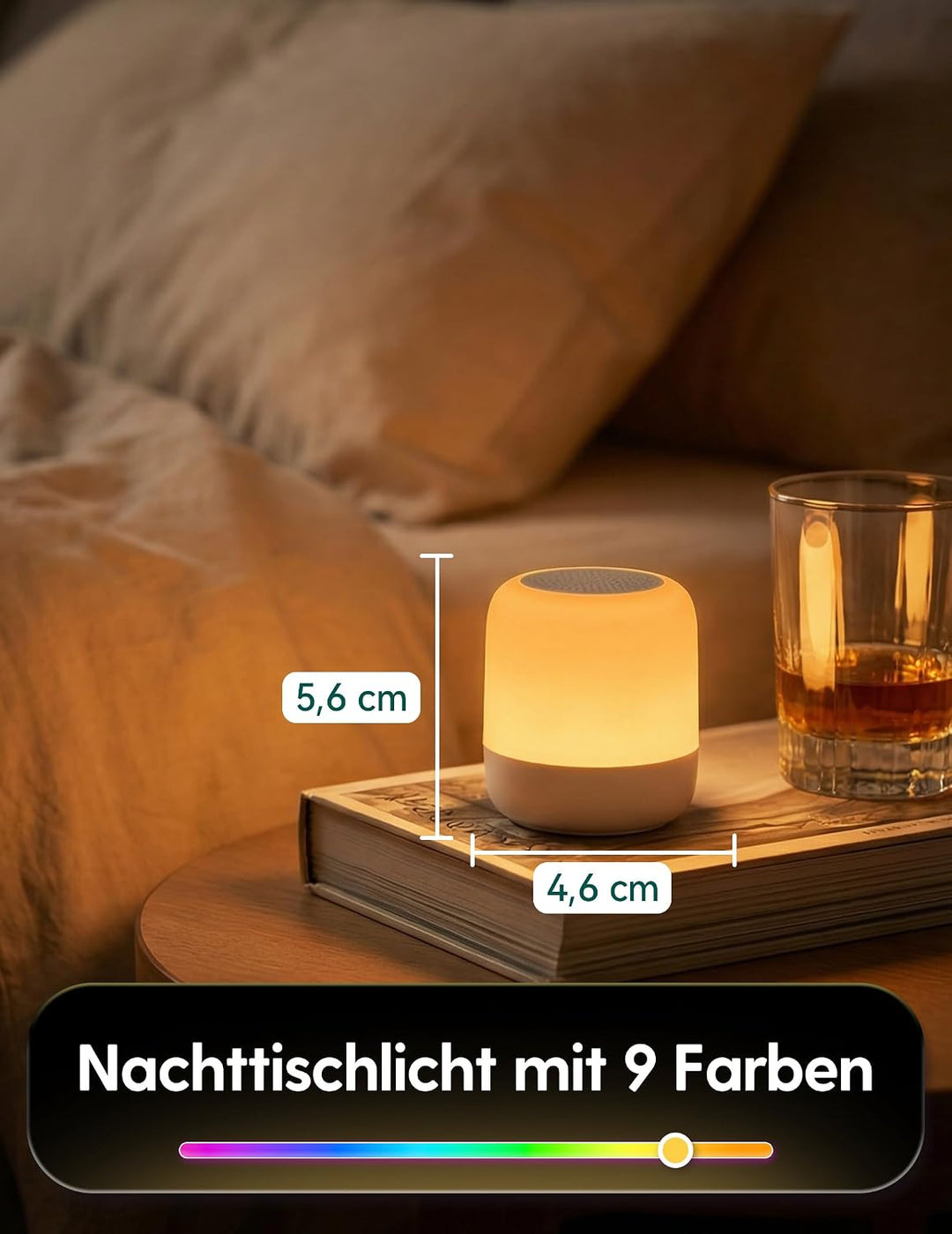 Babelio White Noise Machine Baby - Pocket Glow Verbesserte Nachtlichter mit 9 Farben, 20 nicht wiede