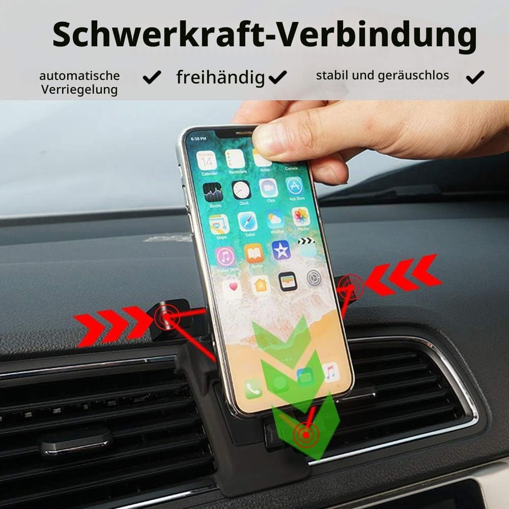 AYADA Handyhalterung Kompatibel mit Golf 7, Handy Halter Phone Holder Gravity Auto Lock Stabil ohne