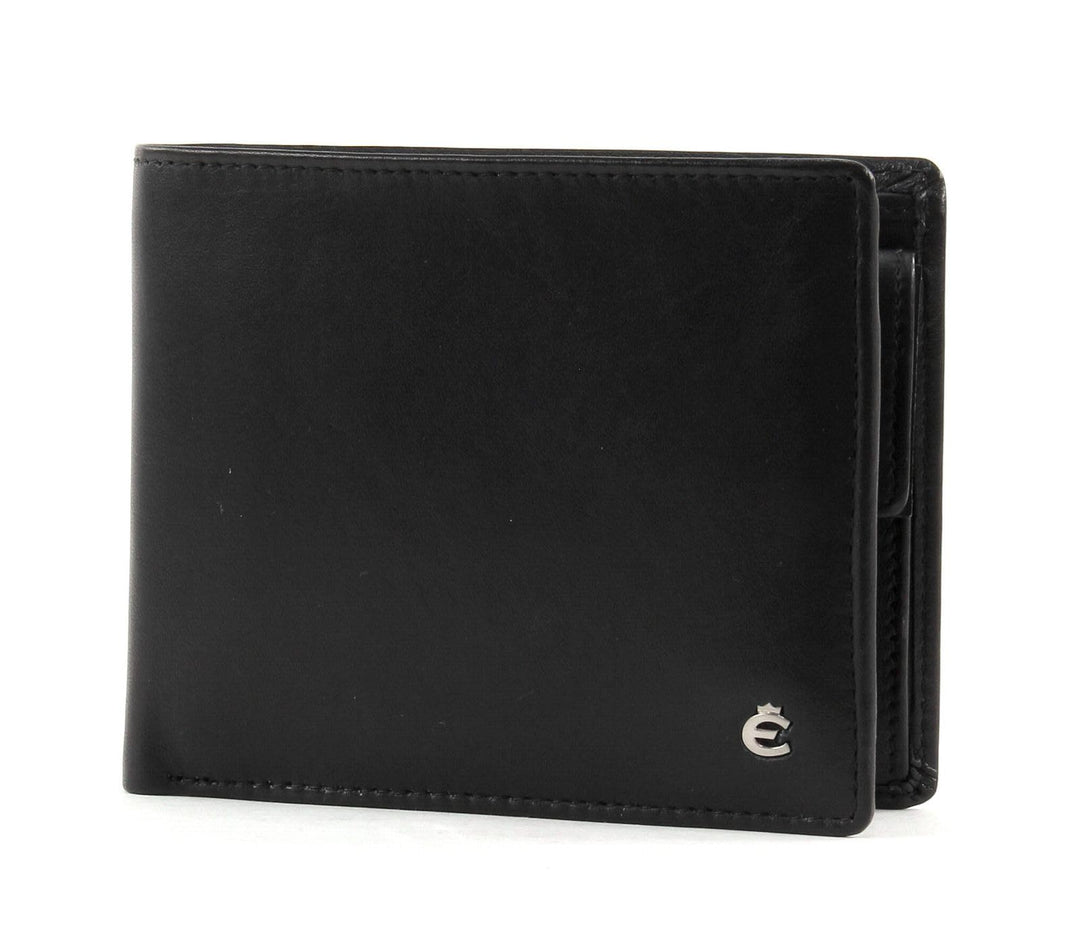 Esquire Harry - Geldbörse 8cc 11.5 cm RFID CARDSAFE Black Schwarz, Schwarz