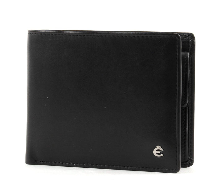Esquire Harry - Geldbörse 8cc 11.5 cm RFID CARDSAFE Black Schwarz, Schwarz