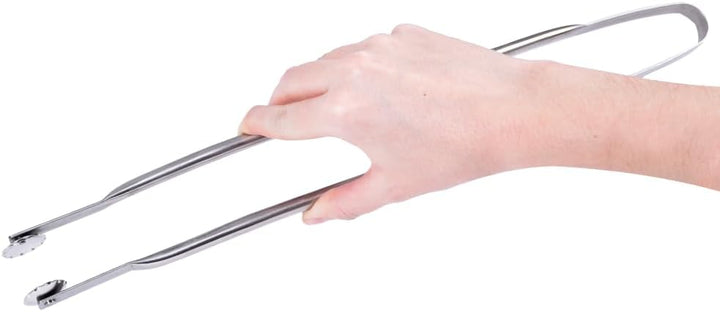Durandal Selection Grillzange aus Edelstahl, Küchenhelfer für Aussen- und Innenbereich, silberfarben