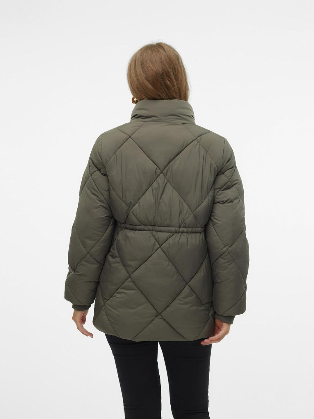 MAMALICIOUS Female Jacke Hoch geschlossen Gerippte Ärmelbündchen Mantel Kambaba L, Kambaba L