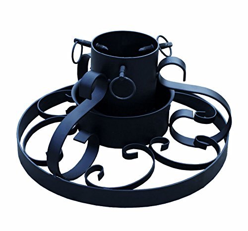 Spetebo Metall Weihnachtsbaumständer im antiken Deisgn - 35 cm - Christbaumständer mit Wasserschale