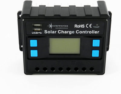 solartronics Laderegler 12V/24V blau 20A 30A 40A 50A 60A Photovoltaik Solarladeregler Solar PV (50A)