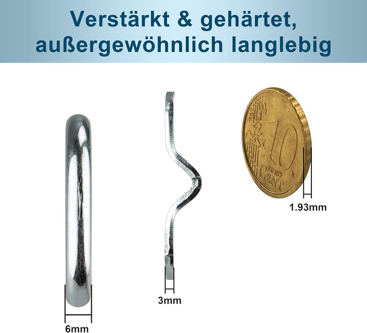 12 Stück Verzinkte Zurrösen - Augplatte mit 6mm D-Ring & 3mm Grundplatte für Ladungssicherung - Anhä