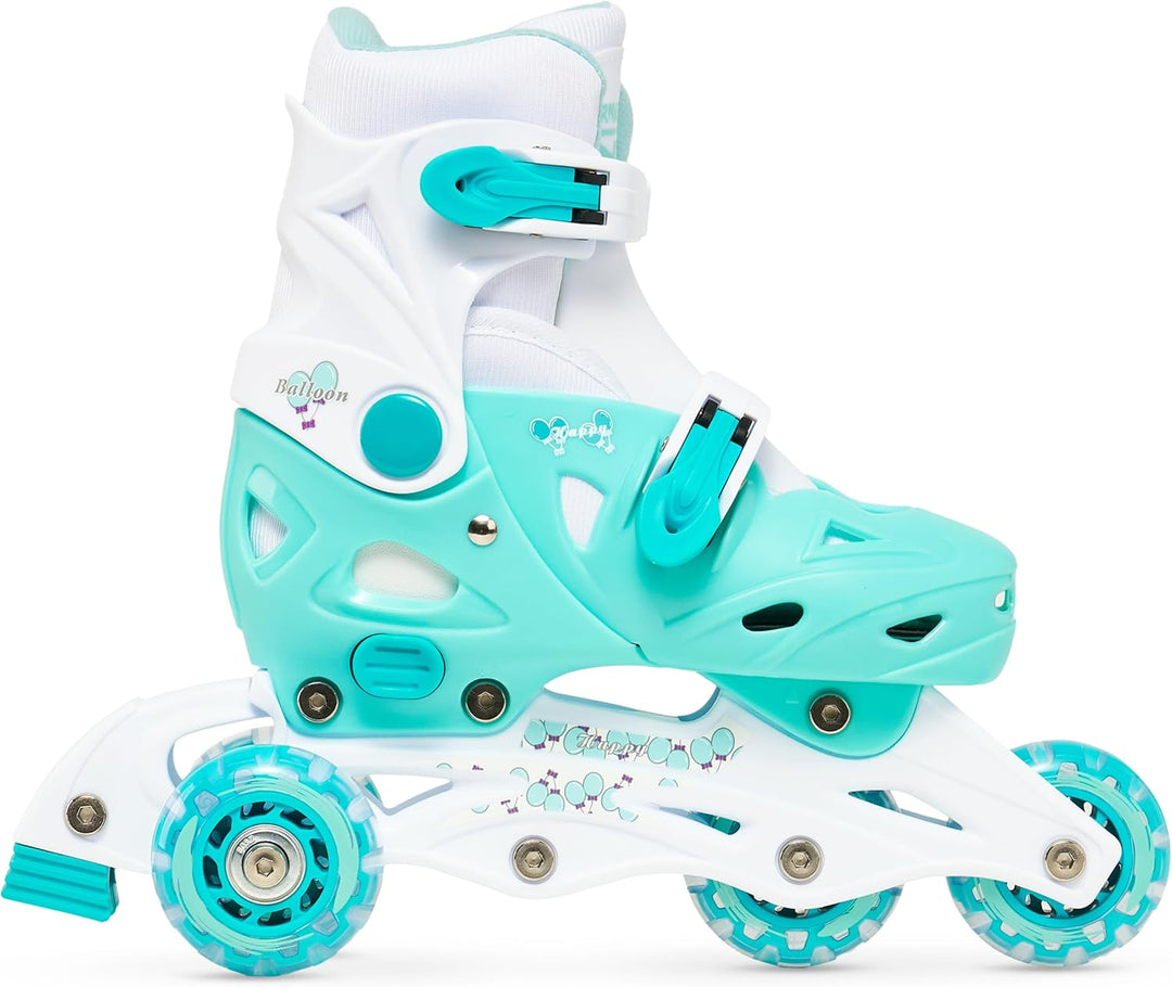 3in1 Kinder Inlineskates/Triskates/Rollschuhe RAVEN Balloon verstellbar Mint 29-32 (18cm-20cm), Mint