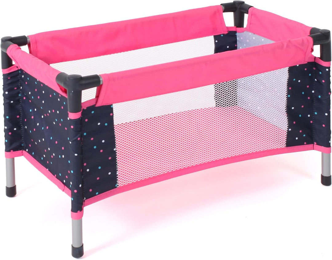Bayer Chic 2000 652-84 Reisebett für Baby-Puppen, Konfetti Pink, Large