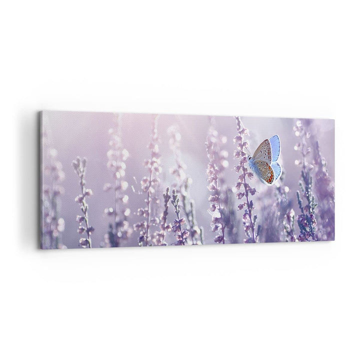 Panorama Bilder auf Leinwand 100x40cm Leinwandbild Schmetterling Wiese Blume Gross Wanddeko Bild Sch