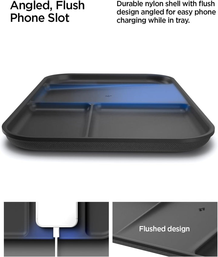 Spigen Ablageschale für Schlüssel und Geldbörse, Organizer Schale für Büro und Küche [4 Fächer &amp; Vie